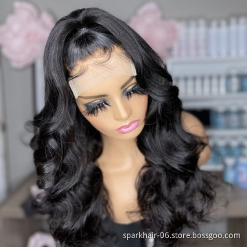 4X4 Body Wave Lace Front Lace Closure Wigs, Human Hair Wigs With Baby Hair, 150% Density Body Wave Wigs For Black Women